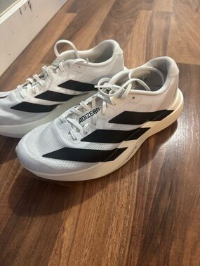 adidas Adizero White and Black womens Racing Sneakers